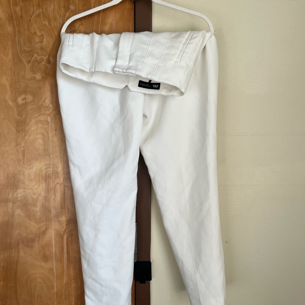 Zara white pants with a high waist